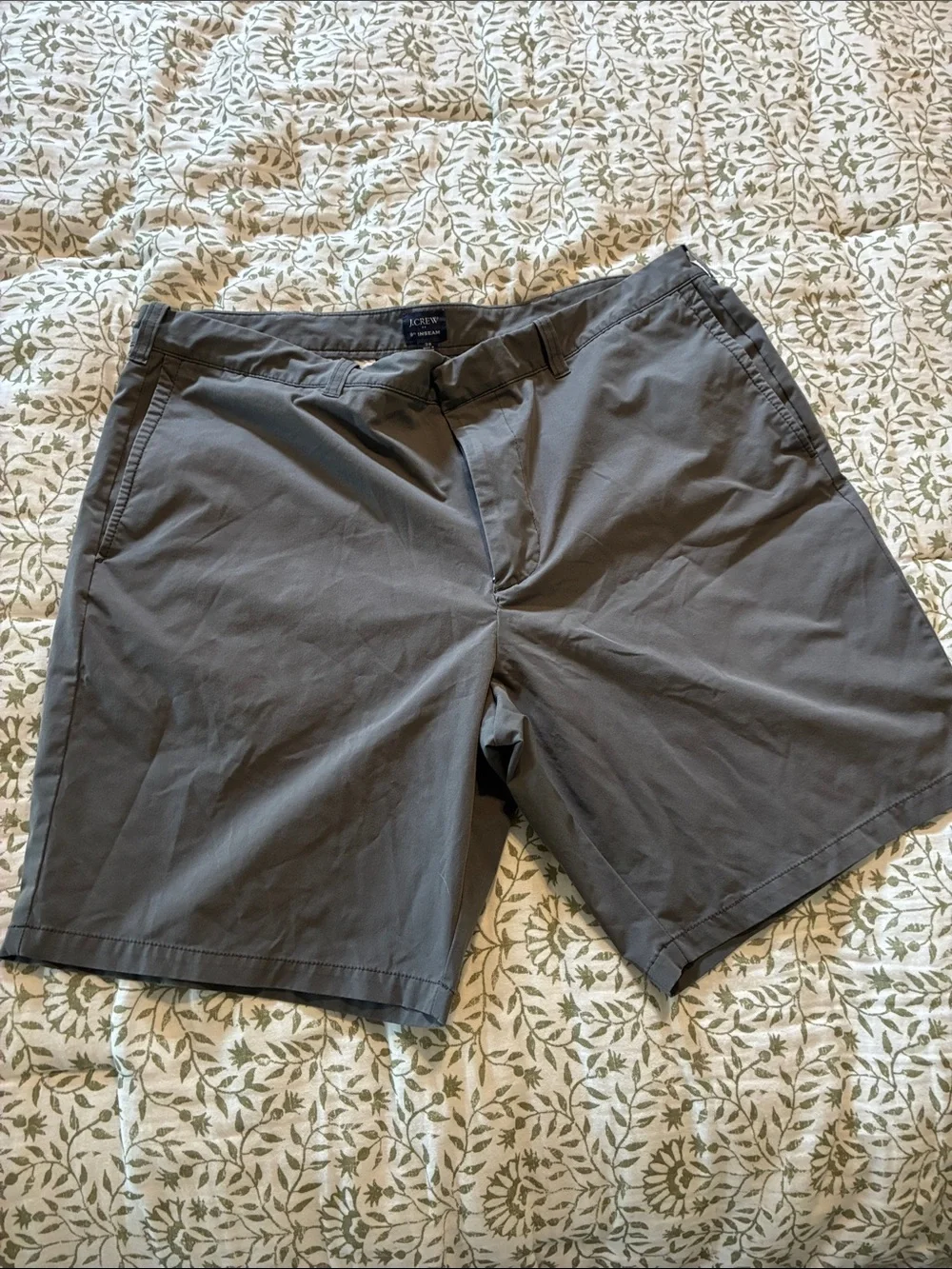 J. Crew Men's Flat-Front Shorts in Gray
